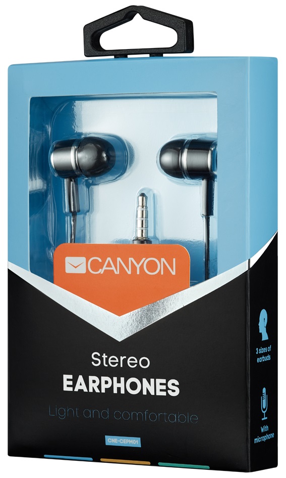 Навушники CANYON EPM-01 Чорний (CNE-CEPM01B) · 3