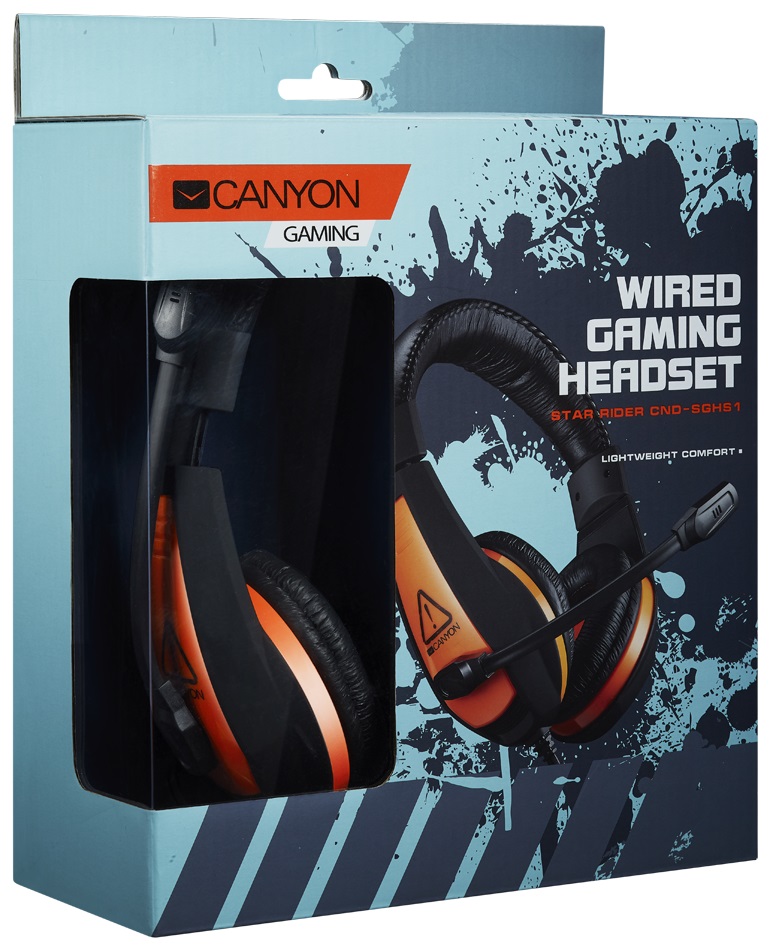 Гарнітура ігрова CANYON GH-1A Star Raider Black/Orange (CND-SGHS1A) · 3