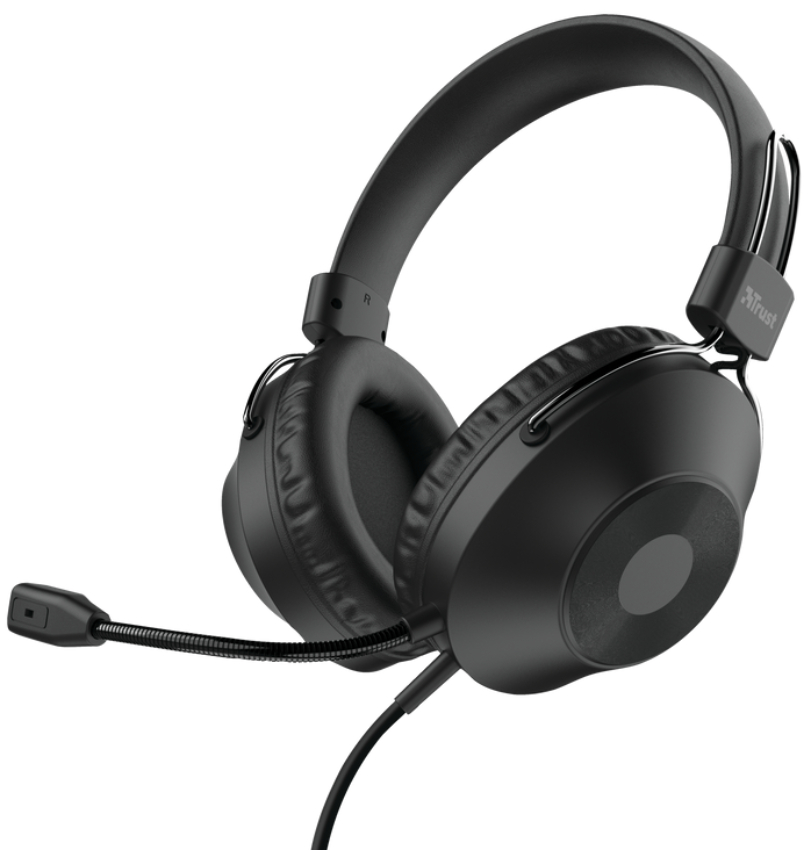 Гарнітура TRUST Zaru USB Black (24187) · 2