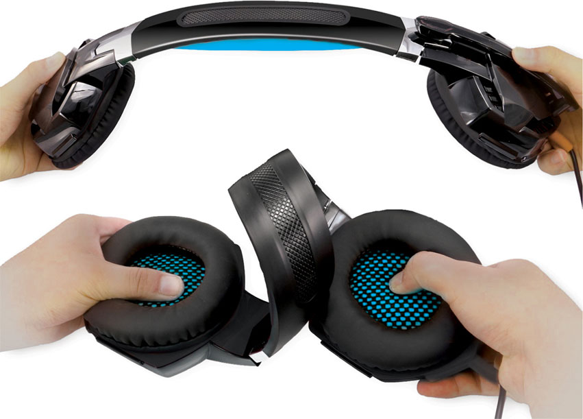 Ігрова гарнітура REAL-EL GDX-7500 Black/Blue · 4