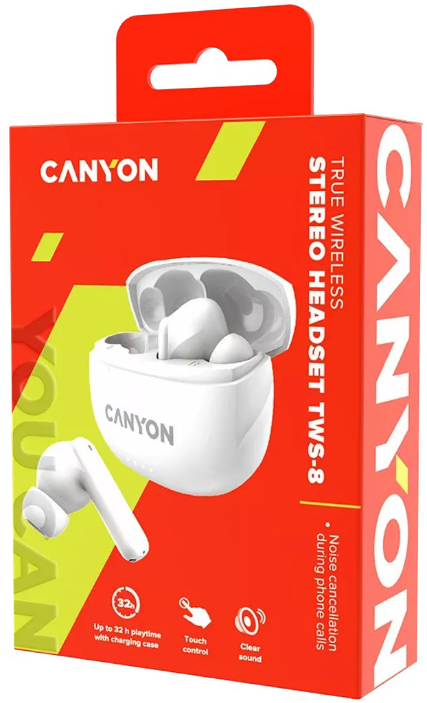 Навушники CANYON TWS-8 ENC White (CNS-TWS8W) · 5