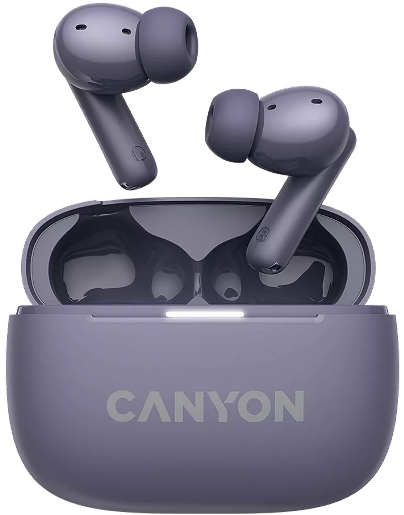 Навушники CANYON OnGo TWS-10 ANC+ENC Purple (CNS-TWS10PL) в Києві