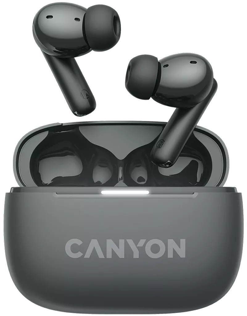 Навушники CANYON OnGo TWS-10 ANC+ENC Black (CNS-TWS10BK) в Києві