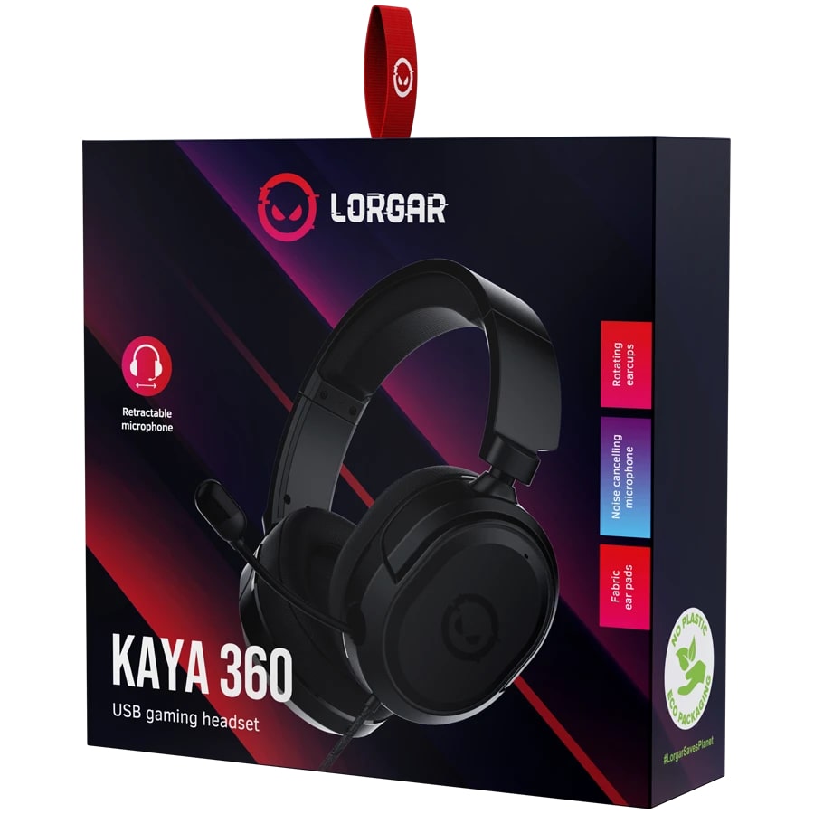 Гарнiтура ігрова LORGAR Kaya 360 Black (LRG-GHS360) · 6