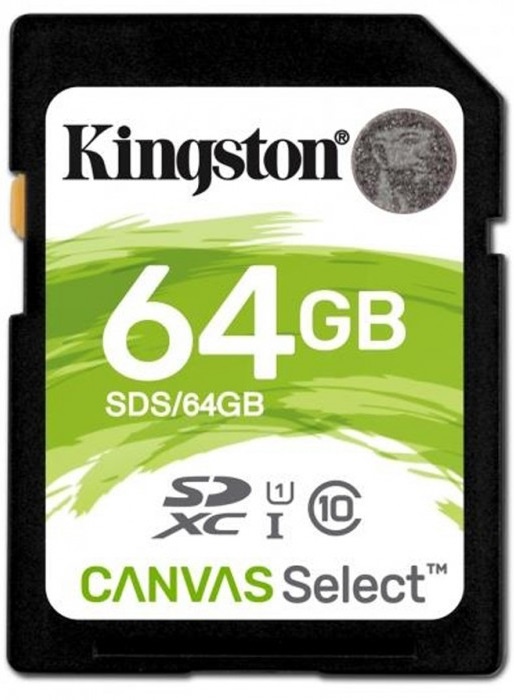 

Карта памяти Kingston 64GB SDXC C10 UHS-I (SDS/64GB)