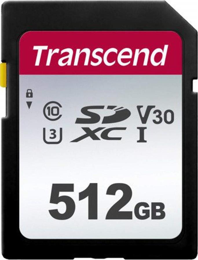 Карта пам'яті TRANSCEND SDXC 512GB C10 UHS-I (TS512GSDC300S) в Києві