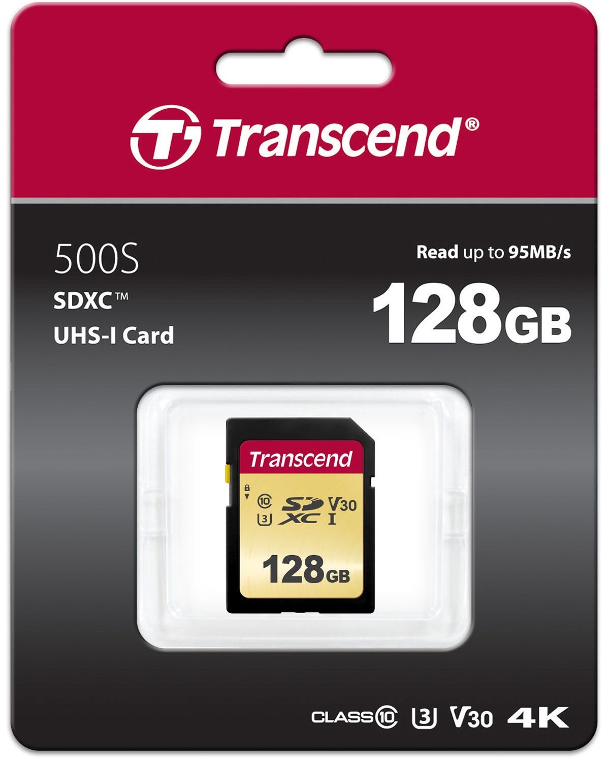 

Карта памяти TRANSCEND SDXC 128GB C10 UHS-I (TS128GSDC500S)