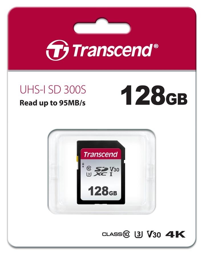 Карта памяти TRANSCEND SDXC 128GB C10 UHS-I (TS128GSDC300S) в Киеве