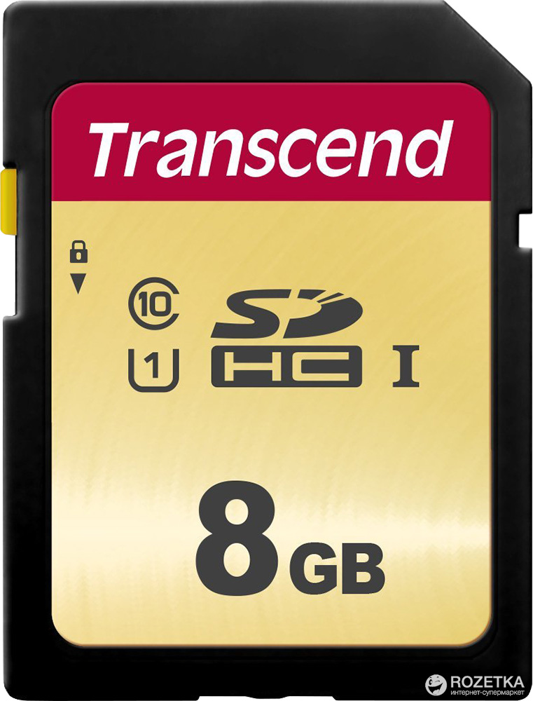 

Карта памяти TRANSCEND SDHC 8GB C10 UHS-I (TS8GSDC500S)