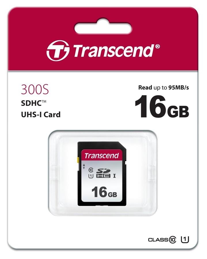 Карта памяти TRANSCEND SDHC 16GB C10 UHS-I (TS16GSDC300S) в Киеве