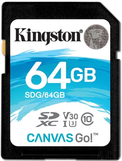 

Карта памяти KINGSTON SDXC 64GB C10 UHS-I U3 (SDG/64GB)