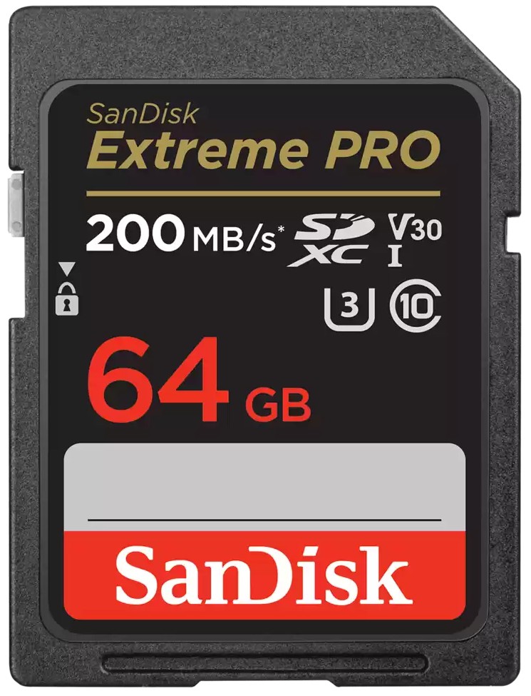 Карта памяти SANDISK Extreme Pro 64GB SDXC Class 10 UHS-I U3 V30 (SDSDXXU-064G-GN4IN) в Киеве