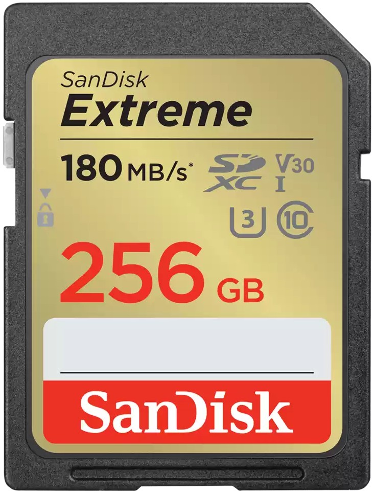 Карта памяти SANDISK Extreme 256GB SD Class 10 UHS-I U3 V30 (SDSDXVV-256G-GNCIN) в Киеве