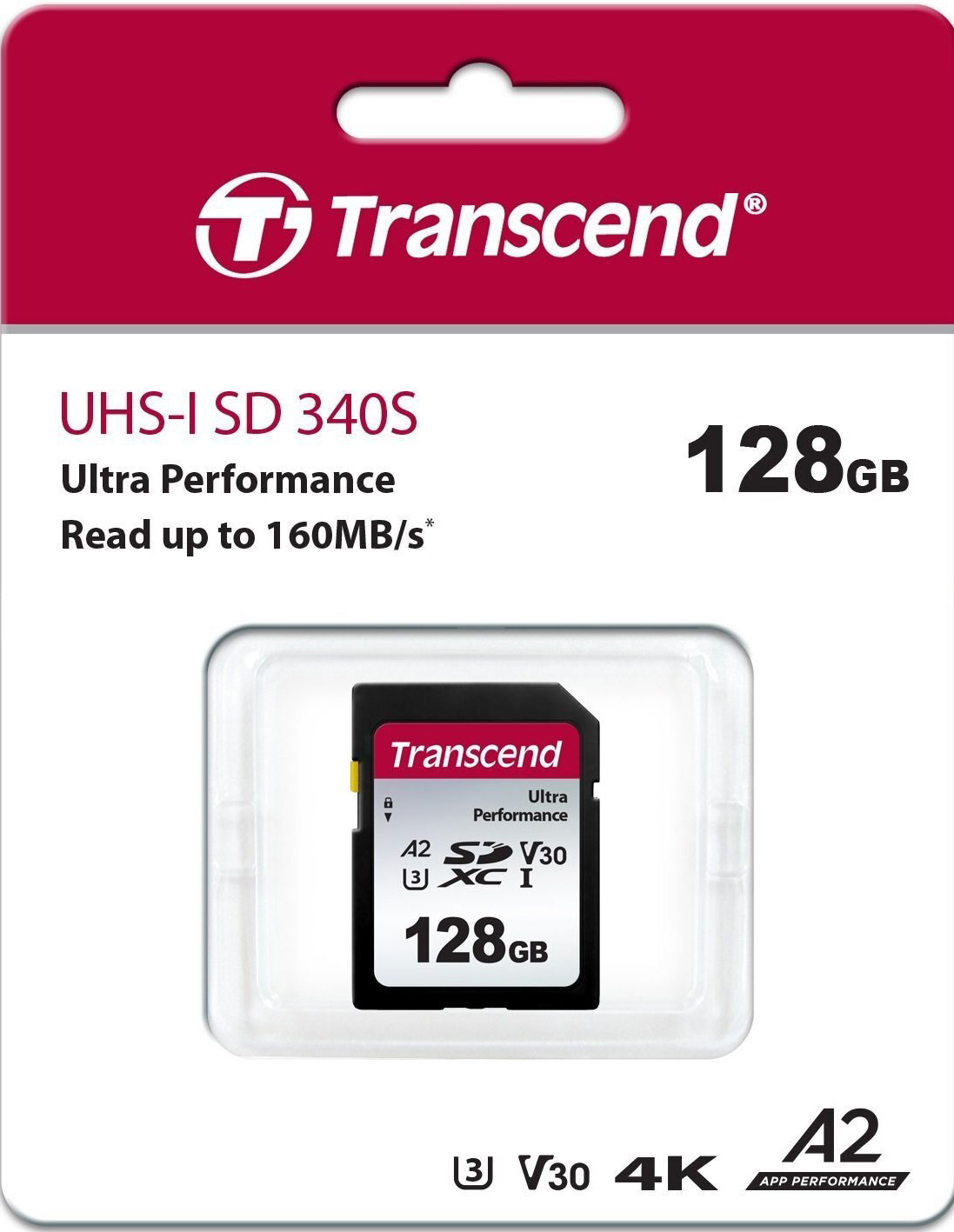 Карта пам'яті TRANSCEND 128GB SD Class 10 UHS-I U3 A2 (TS128GSDC340S) · 2
