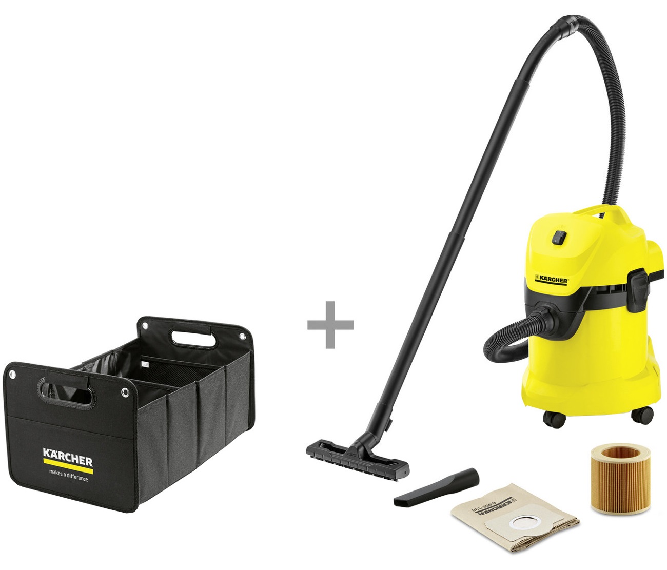 

Пылесос хозяйственный KARCHER WD 3+органайзер