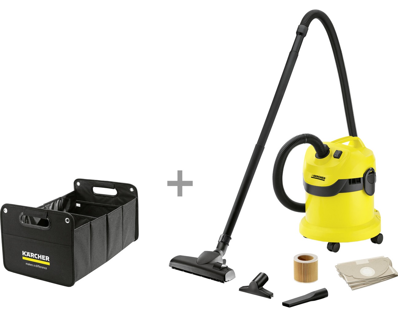 

Пылесос хозяйственный KARCHER WD 2 Home+органайзер