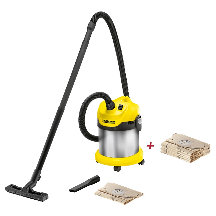 

Пылесос хозяйственный KARCHER WD 2 Premium Basic + фильтр-мешки (5шт.)
