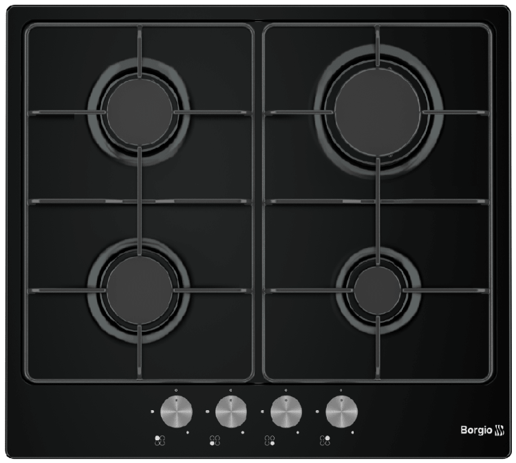 

Поверхность независимая газовая BORGIO 6621 (Black Enamelled)
