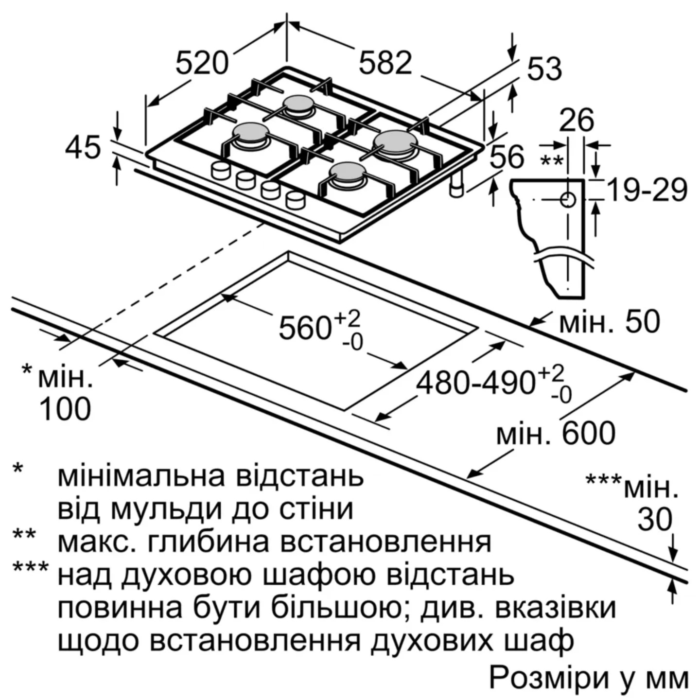 Поверхня газова BOSCH PGP6B6K90R · 6