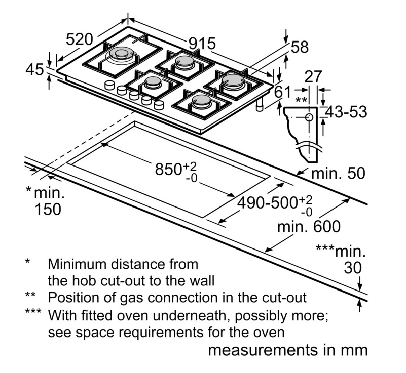 Поверхня газова BOSCH PRS9A6H40 · 6