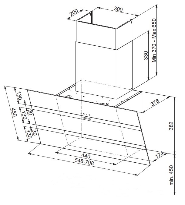 Витяжка FABER Steelmax Ev8 Led WH A80 (330.0538.523) · 3