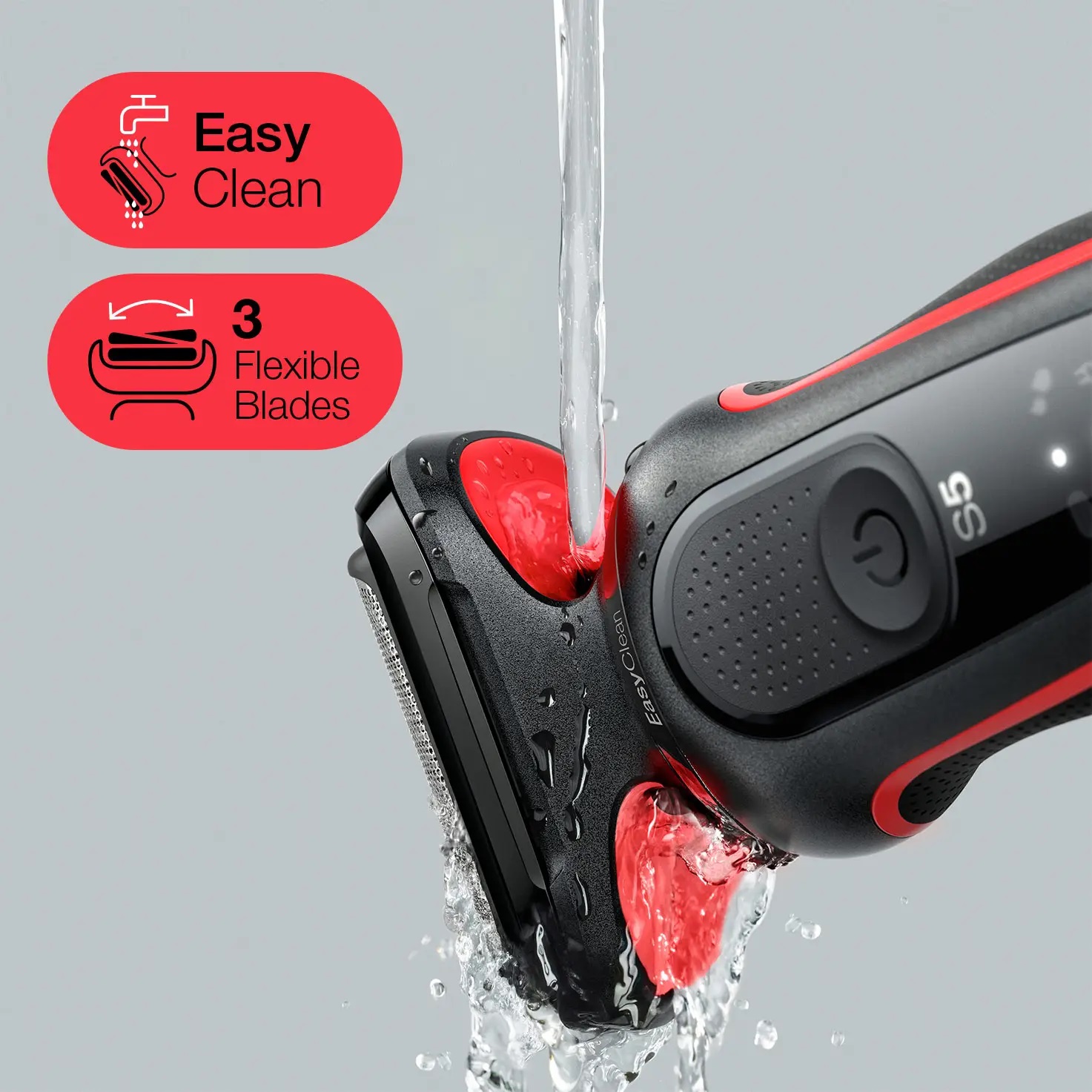 Електробритва BRAUN 51-R1000s Series 5 Black/Red · 6