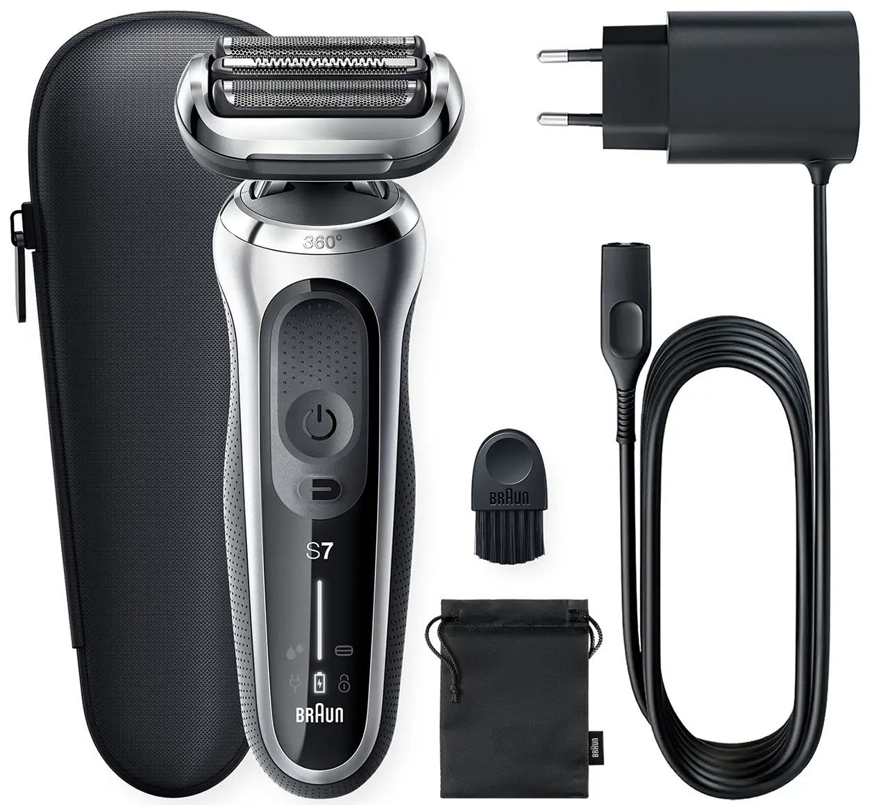 Бритва BRAUN Series 7 71-S1000s Flex Wet&Dry Silver/Black · 2
