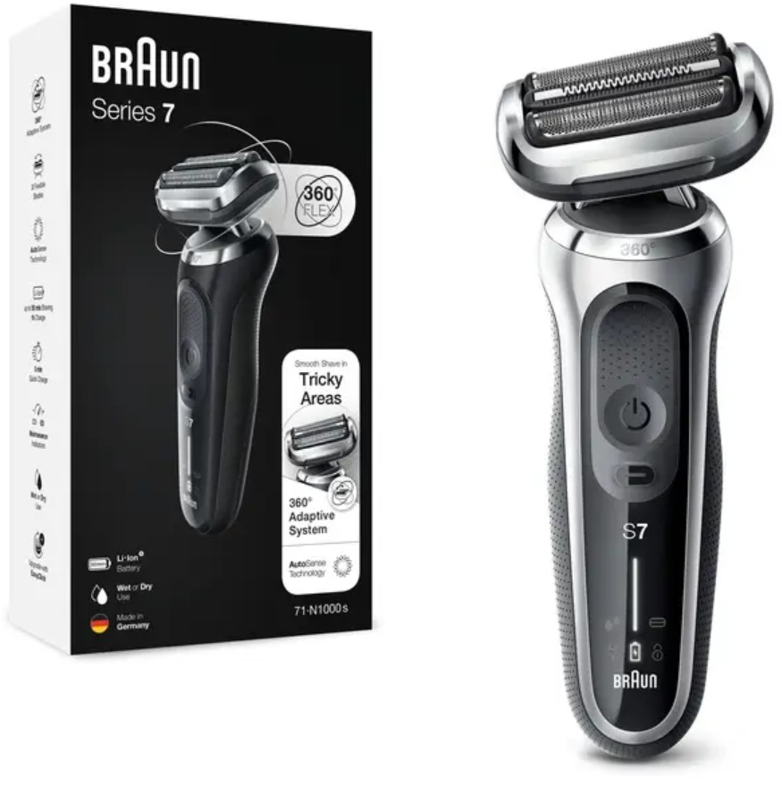 Бритва BRAUN Series 7 71-S1000s Flex Wet&Dry Silver/Black · 3