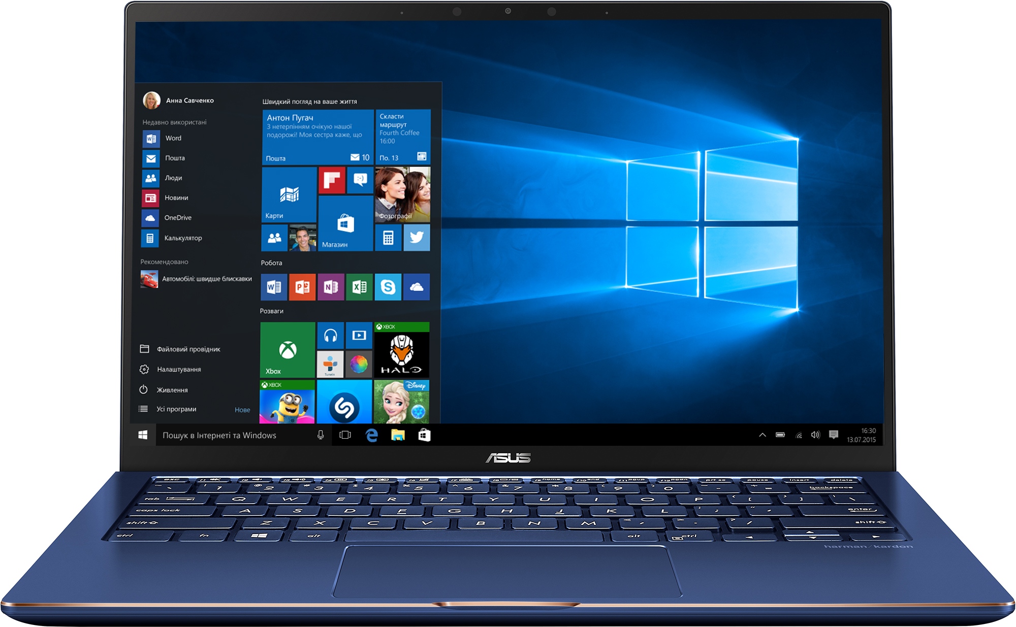

Ноутбук ASUS UX362FA-EL315T Blue (90NB0JC2-M05970)