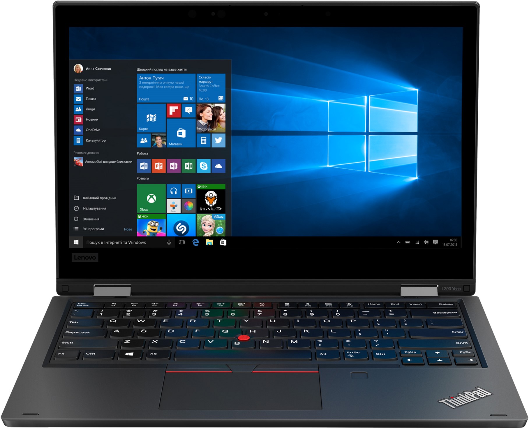 

Ноутбук LENOVO ThinkPad L390 Yoga Black (20NT001LRT)