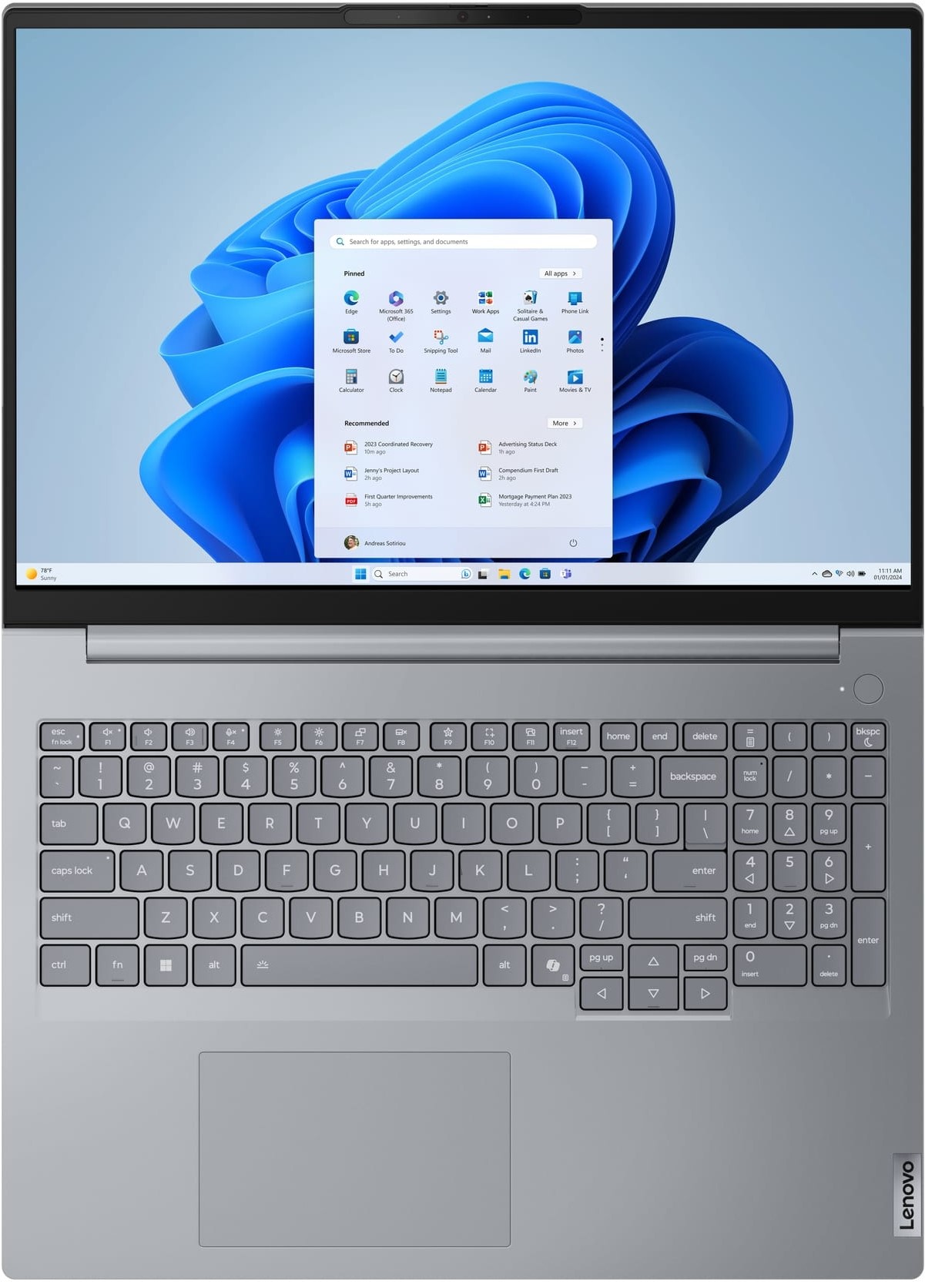 Ноутбук LENOVO ThinkBook 16 G8 IAL Arctic Grey (21SK0076RA) · 3