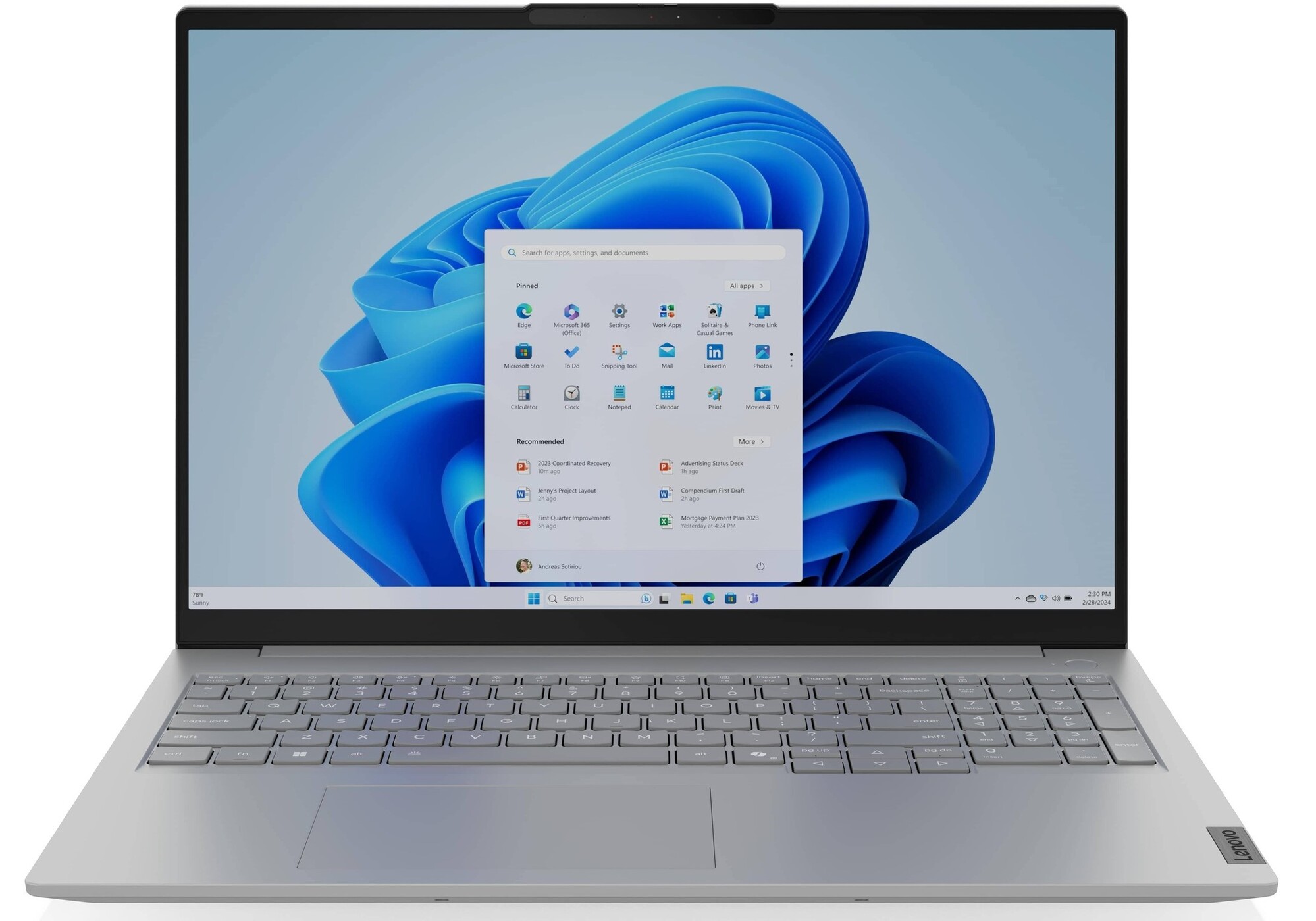 Ноутбук LENOVO ThinkBook 16 G8 IRL Arctic Grey (21SH00ALRA) в Києві