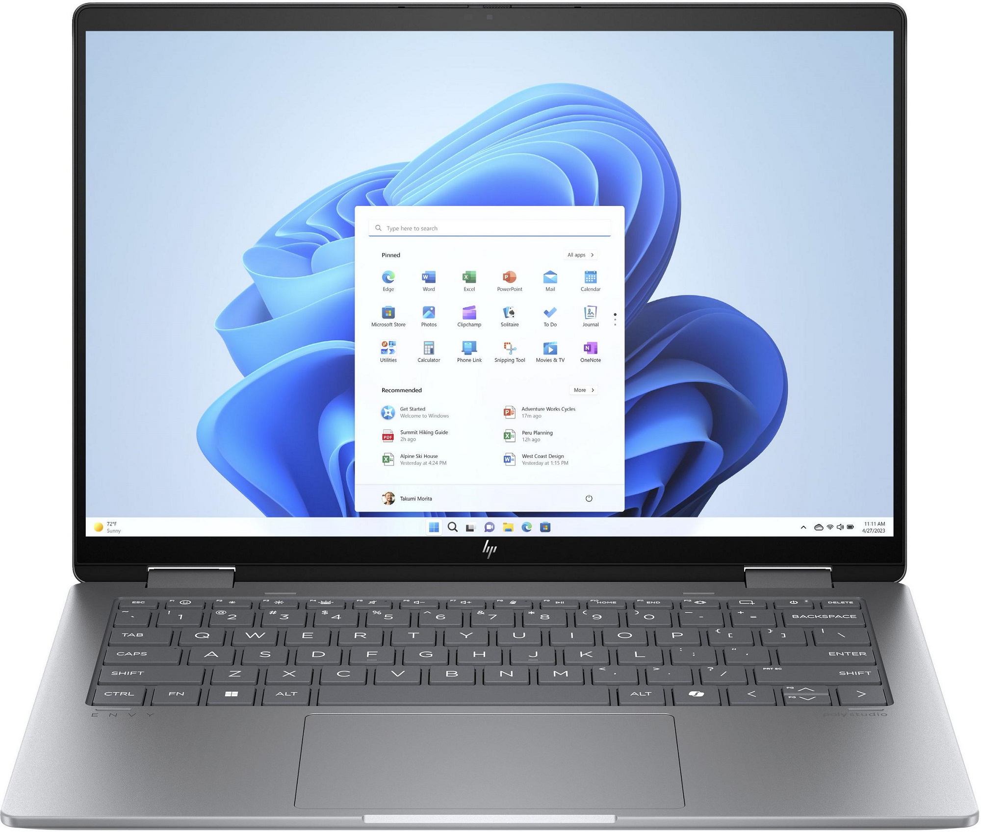 Ноутбук HP ENVY x360 14-fc0001ua Сірий (AQ8Q1EA) в Києві