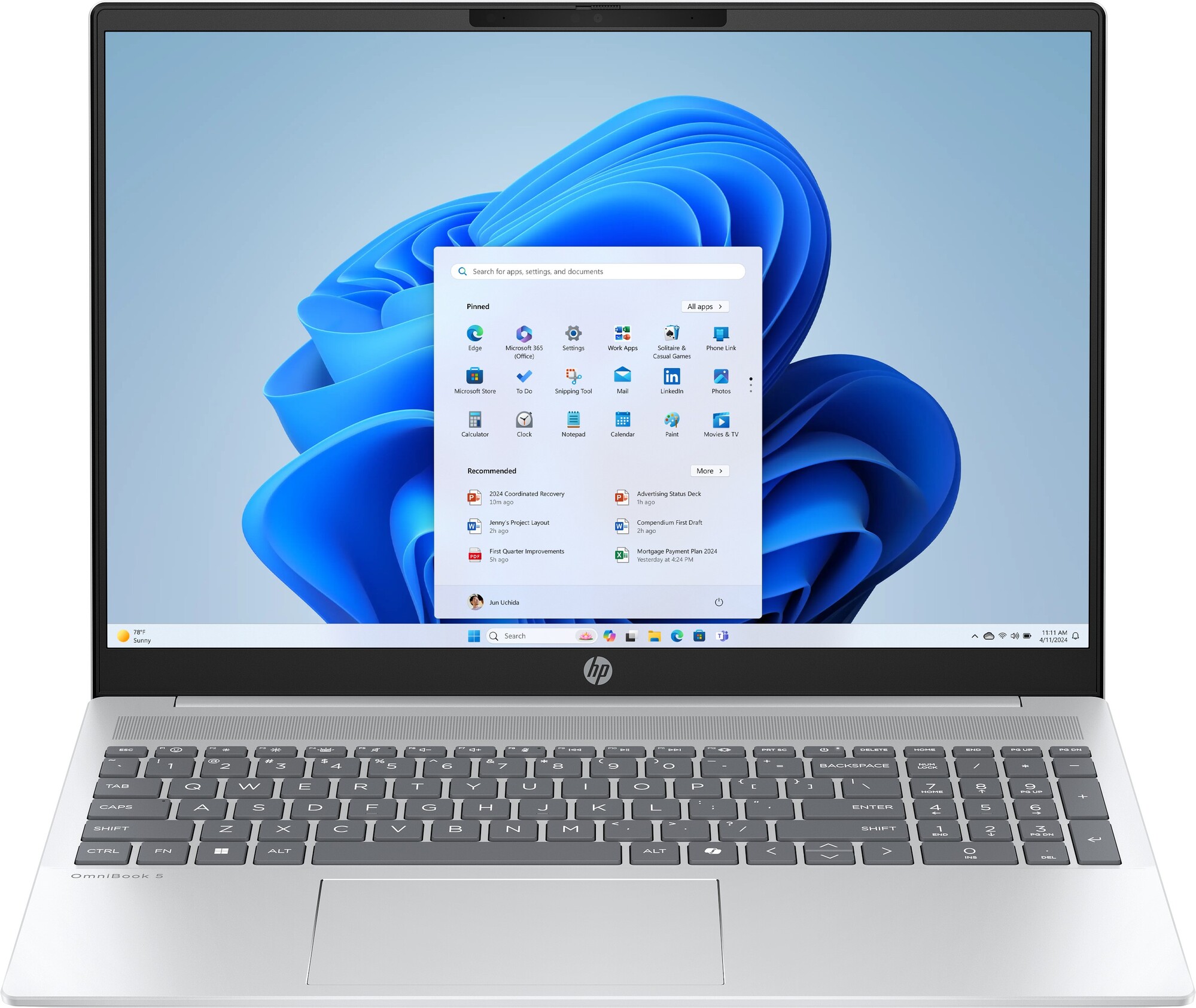 Ноутбук HP OmniBook 5 16-af1007ua сріблястий (BV5W2EA) в Києві