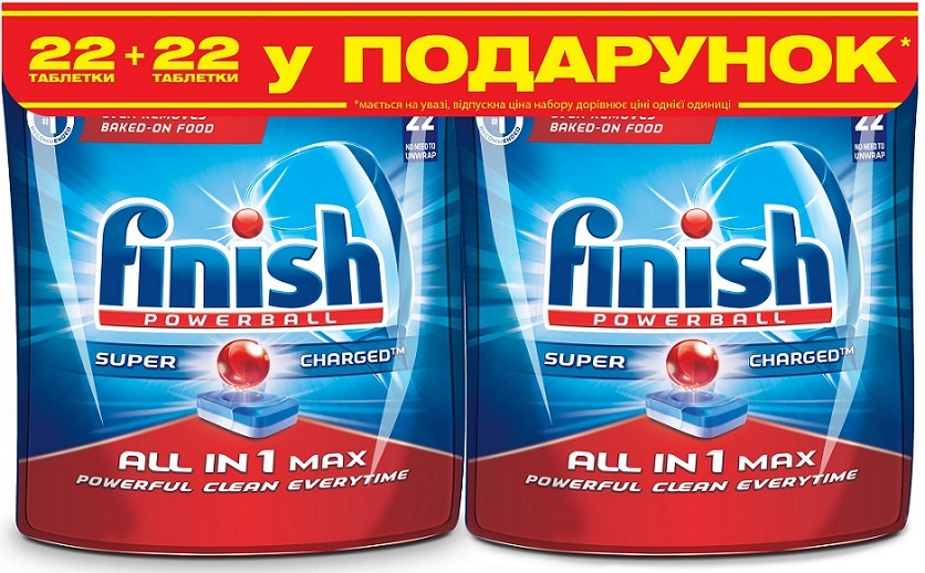 

Таблетки для посудомоечных машин FINISH Quantum (20+20 шт)