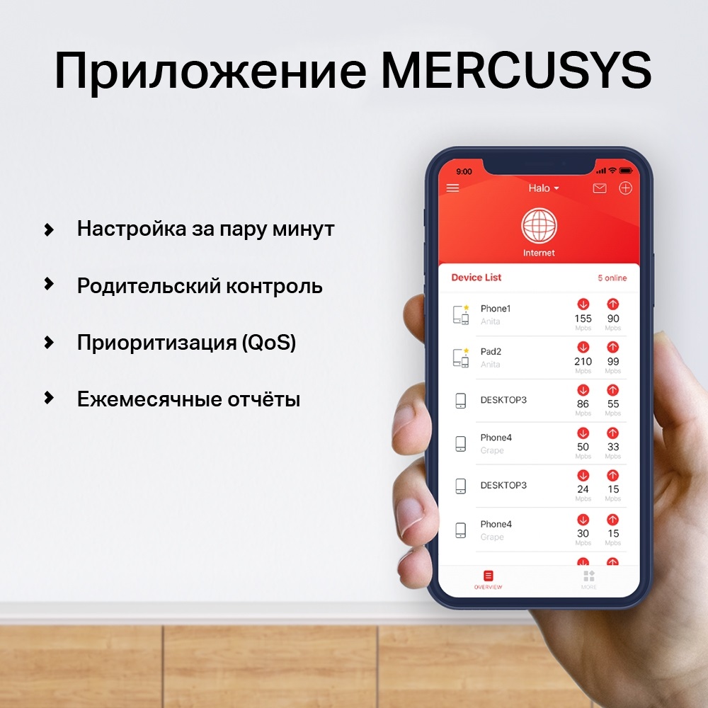 MESH WiFi-система MERCUSYS Halo H50G 2 шт · 5