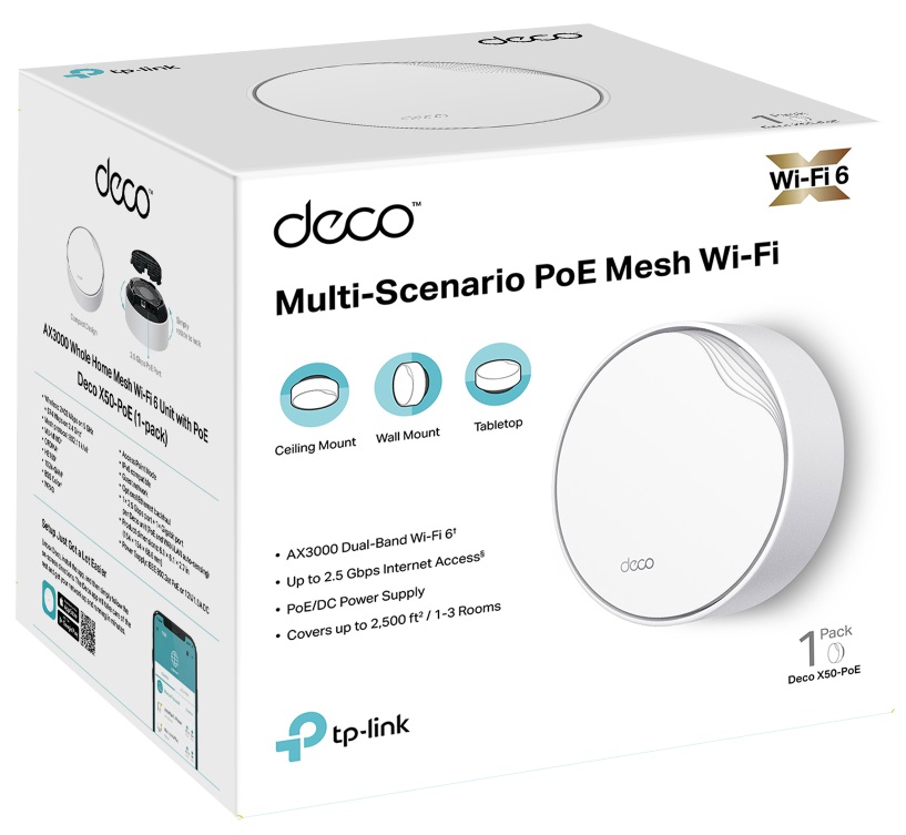 Маршрутизатор TP-LINK Deco X50 (3-pack) (DECO-X50-POE-3-PACK) · 6