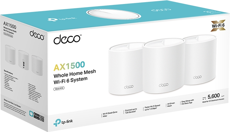 MESH WiFi-система TP-LINK Deco X10 (3-pack) · 5