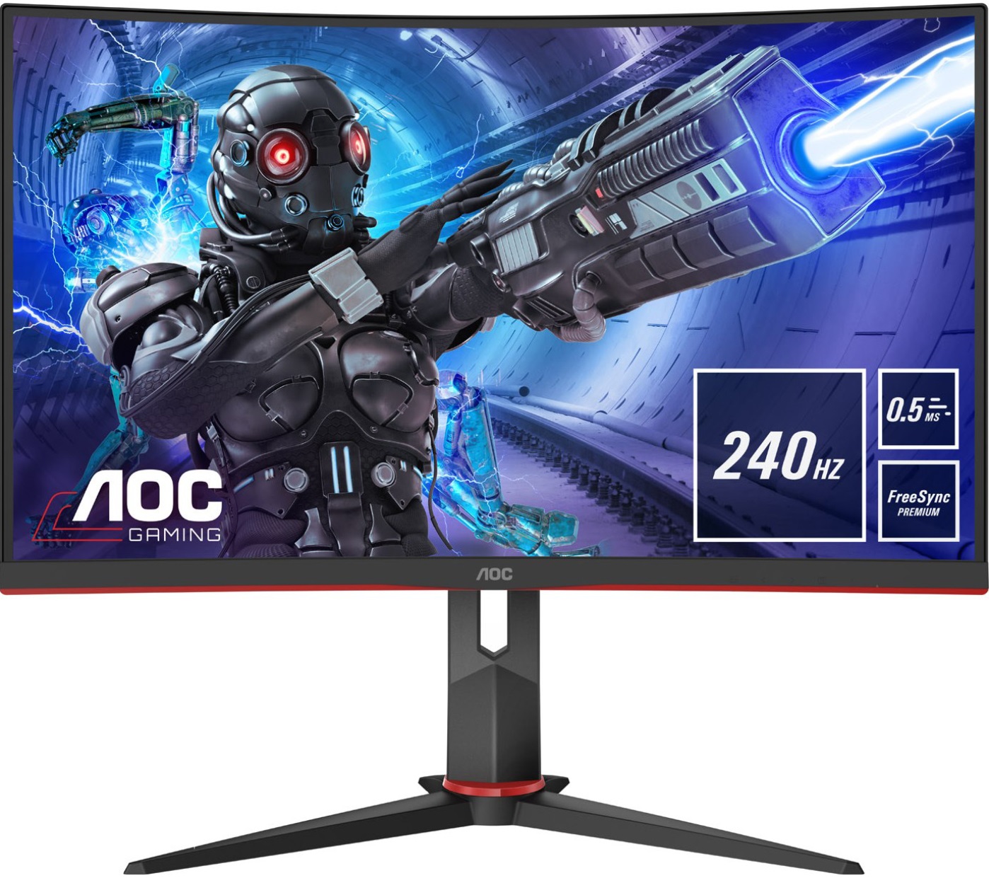 Монитор 27" AOC C27G2ZE/BK, 240Гц, изогнутый, черный красный в Киеве