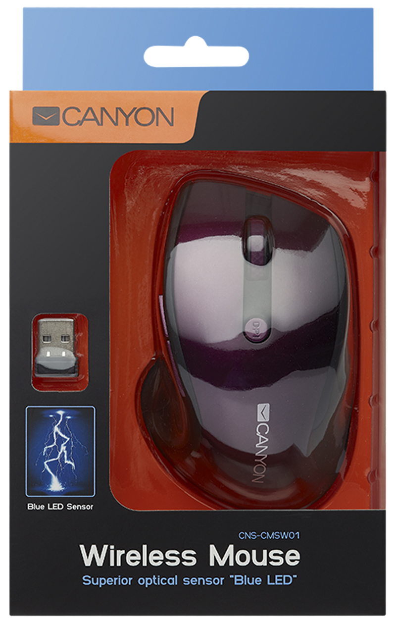 Миша CANYON MW-01 Wireless Purple (CNS-CMSW01P) · 5