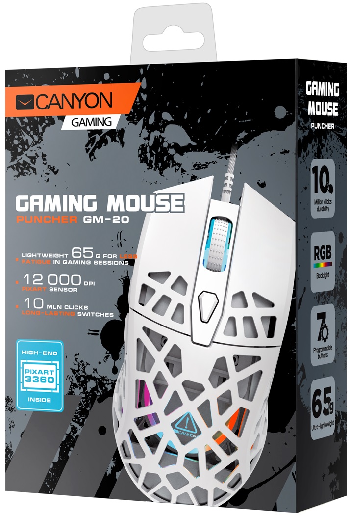Ігрова миша CANYON Puncher GM-20 USB White (CND-SGM20W) · 6