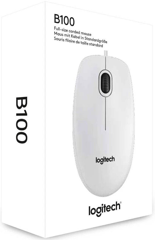 Миша LOGITECH B100 USB White (910-003360) · 4