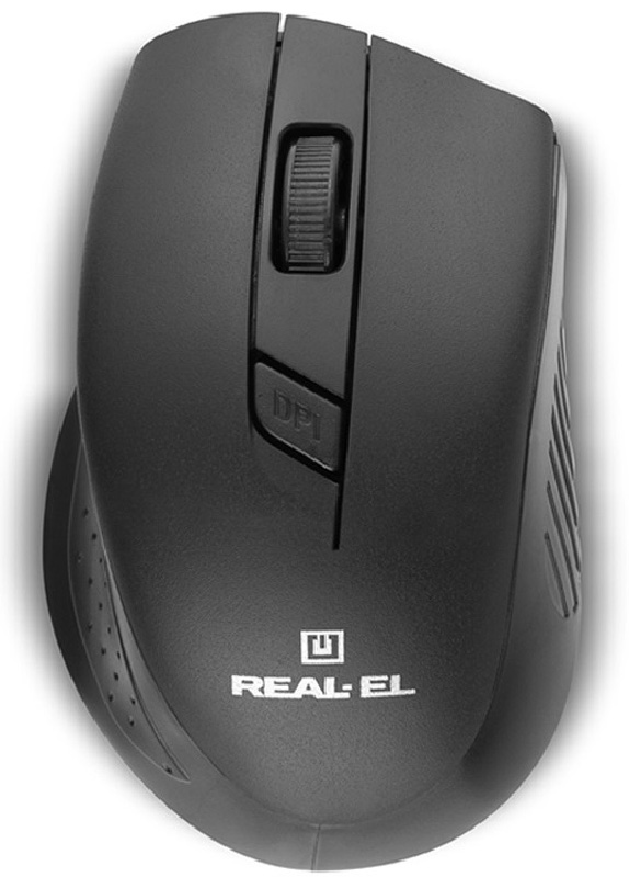 Миша REAL-EL RM-300 USB Black/Grey в Києві