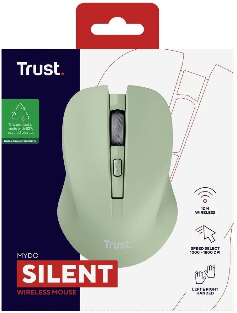 Миша TRUST Mydo Silent Click Wireless Green (25042) · 6