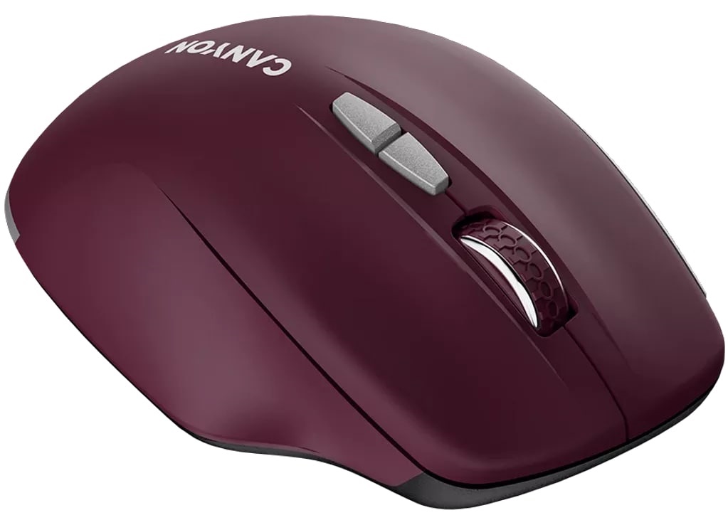 Миша CANYON MW-21 Blue LED Burgundy Red (CNS-CMSW21BR) · 2