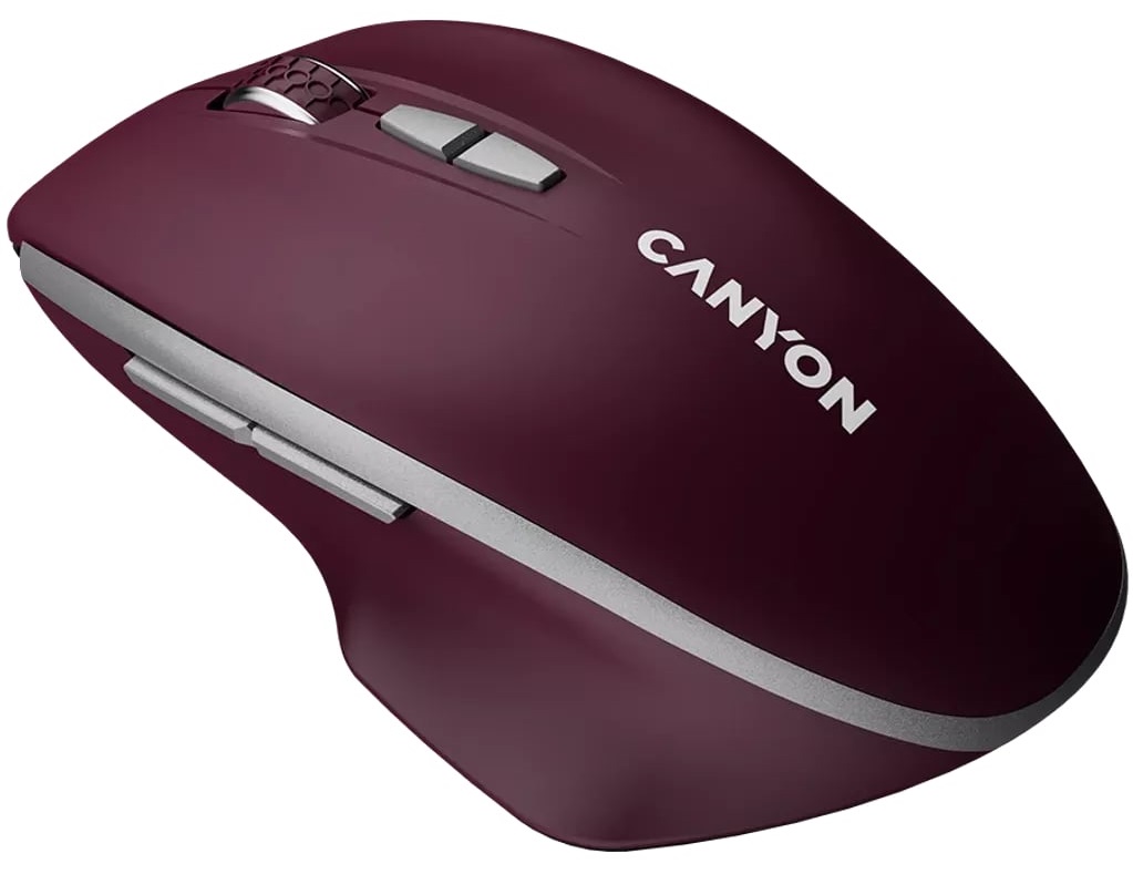 Миша CANYON MW-21 Blue LED Burgundy Red (CNS-CMSW21BR) · 3
