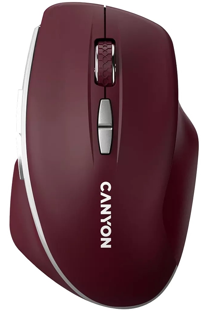 Миша CANYON MW-21 Blue LED Burgundy Red (CNS-CMSW21BR) в Києві