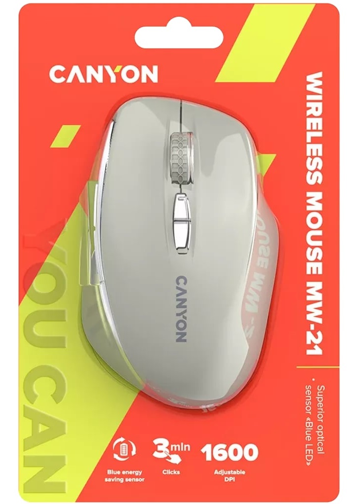 Миша CANYON MW-21 Blue LED Cosmic Latte (CNS-CMSW21CL) · 6