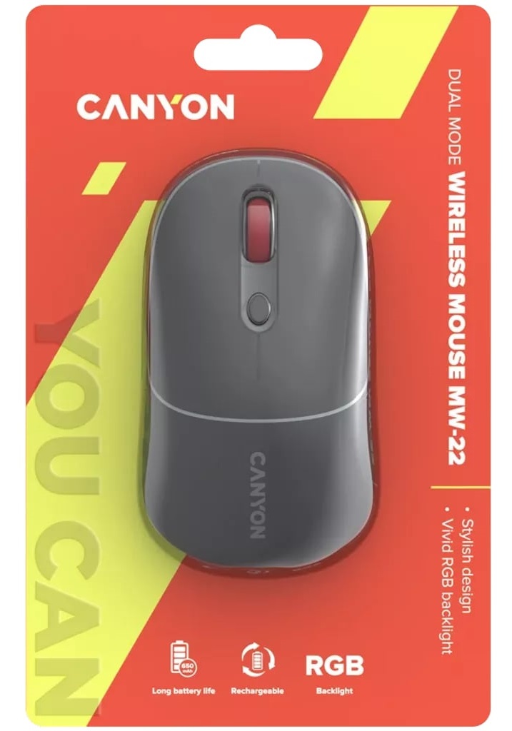 Миша CANYON MW-22 Dual Band RGB Dark Grey (CNS-CMSW22DG) · 6
