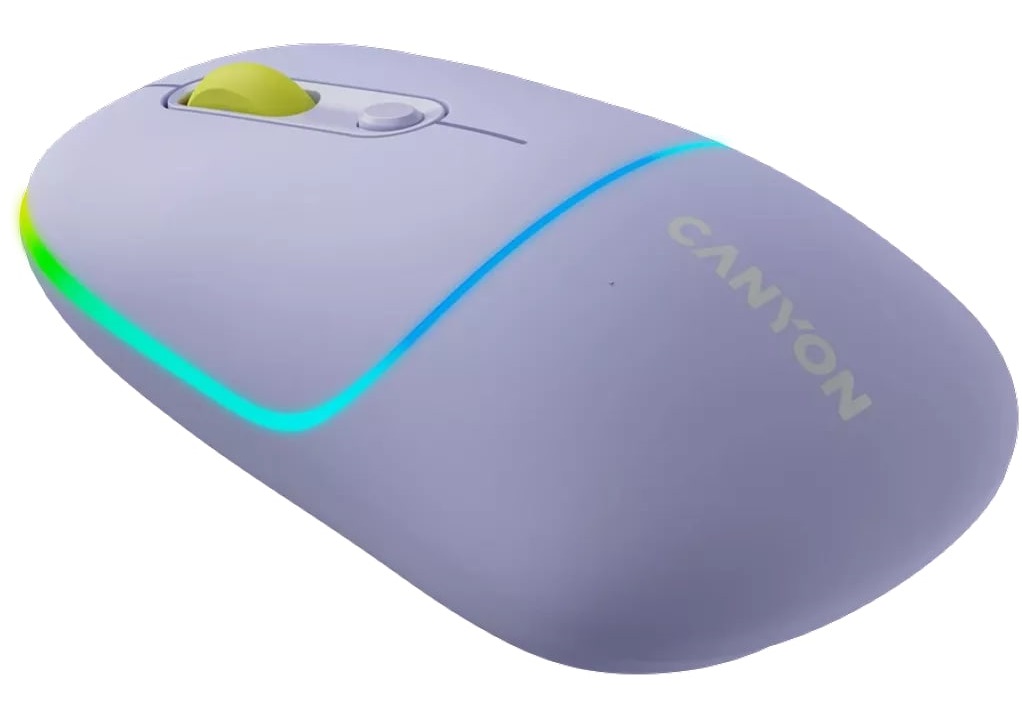 Миша CANYON MW-22 Dual Band RGB Lavender (CNS-CMSW22ML) · 2
